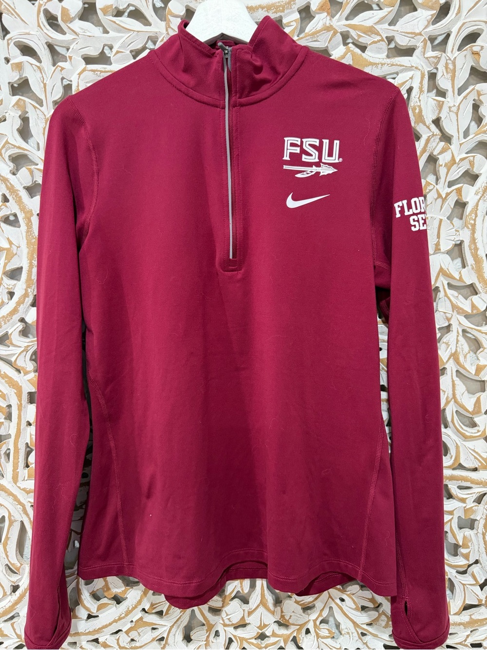 Nike champion FSU Maroon Quarter-Zip Pullover